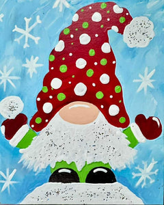 Pushcart Paint Party Winter Gnome